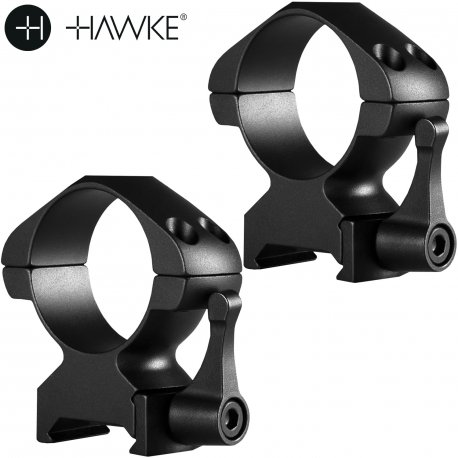 HIGH 23007 5054492230075 Hawke Hawke 30mm Steel Precision Weaver/Picatinny Scope Mount Rings 