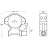 HAWKE PRECISION MONTAGENS AÇO 30mm 2PC WEAVER ALTA - SAQUE RÁPIDO