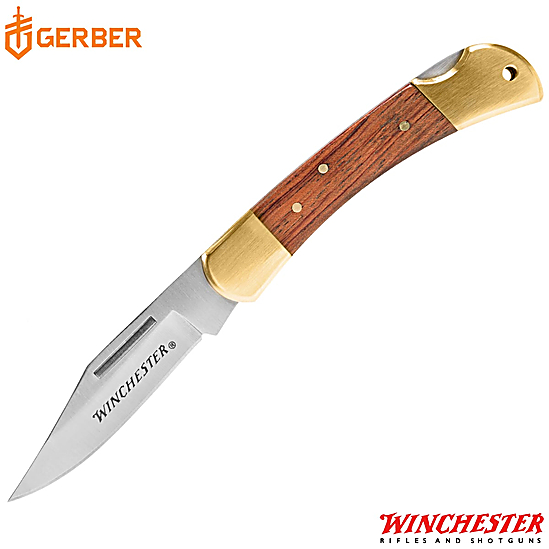 WINCHESTER POCKET KNIFE 3.25" BRASS FOLDERMundilarKnives Cutlery