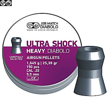 Chumbo JSB Ultra Shock Heavy Original 150pcs 5.50mm (.22)