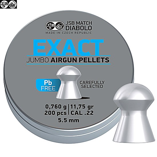 Buy online Air Gun Pellets JSB Exact Jumbo Lead Free 200pcs 5.50mm (.22