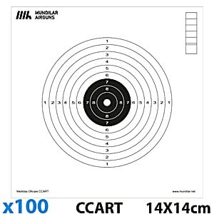 ALVOS COMP. CARABINA CCART 10m 100pcs 14X14CM