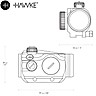 LUNETTE DE TIR RED DOT HAWKE VANTAGE 1X30 (9-11mm)