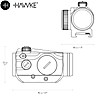 RED DOT SIGHT HAWKE VANTAGE 1X25 WEAVER