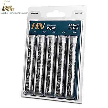Munitions H & N Slug HP 5.53mm (.218) Sampler Pack 150PCS