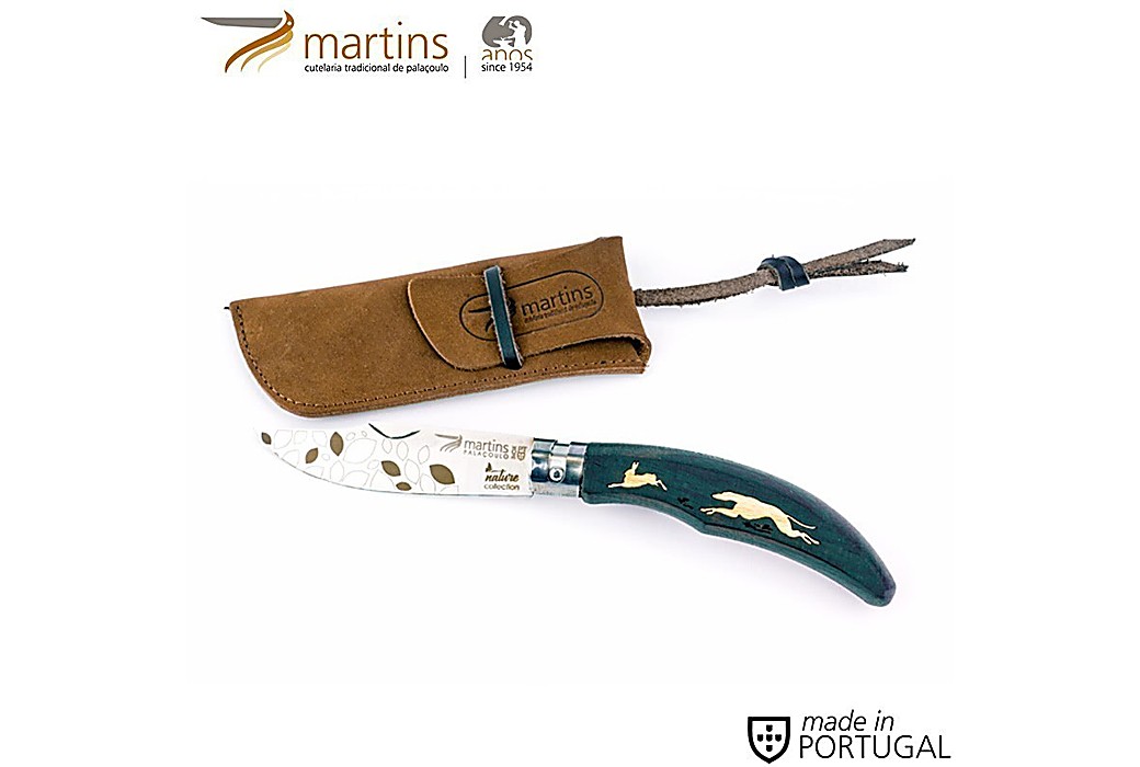 MARTINS NAVAJA ELLEGANCE M NATURE GALGO Y LIEBRE 8CM (BOLSA DE CUERO)