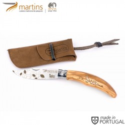 MARTINS POCKET KNIFE ELLEGANCE M NATURE PARTRIDGE 8CM (LEATHER POUCH)
