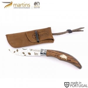 MARTINS POCKET KNIFE ELLEGANCE M NATURE BOAR 8CM (LEATHER POUCH)
