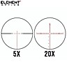 LUNETTE DE TIR ELEMENT OPTICS NEXUS 5-20X50 APR-1C FFP MRAD