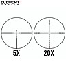 LUNETTE DE TIR ELEMENT OPTICS NEXUS 5-20X50 EHR-1C FFP MOA