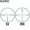 LUNETTE DE TIR ELEMENT OPTICS NEXUS 5-20X50 EHR-1D FFP MOA