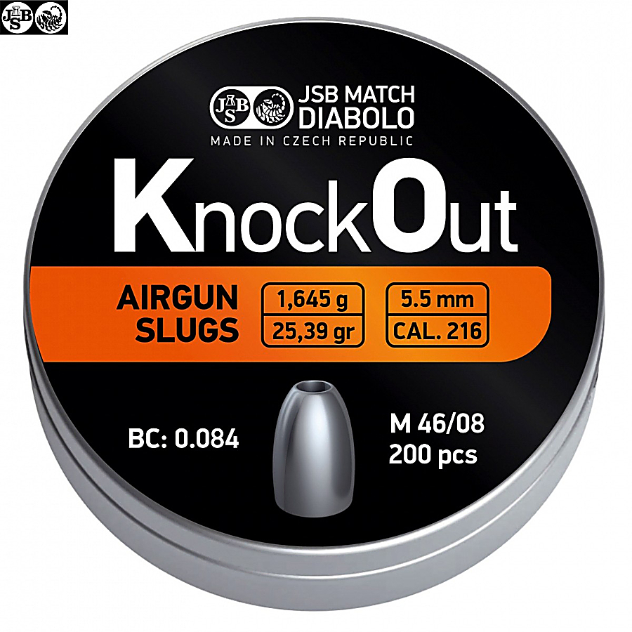 Comprar online Chumbo JSB Knock Out Slugs 5.50mm (.216) 25.39gr