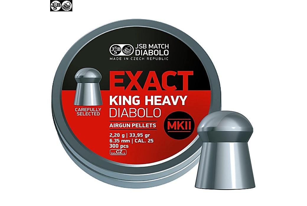 Air gun pellets JSB EXACT KING HEAVY MKII ORIGINAL 300pcs 6.35mm (.25)