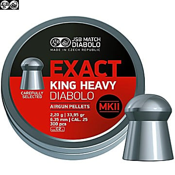 Air Gun Pellets JSB Exact King Heavy MKII Original 300pcs 6.35mm (.25)