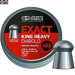 BALINES JSB EXACT KING HEAVY MKII ORIGINAL 150pcs 6.35mm (.25)