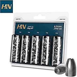 Air gun pellets H&N SLUG HP 6.35mm (.249) SAMPLER PACK 200PCS