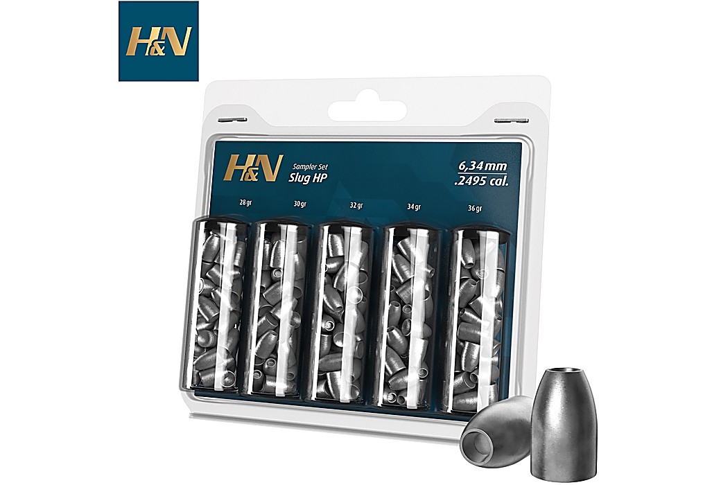 Air gun pellets H&N SLUG HP 6.35mm (.249) SAMPLER PACK 200PCS