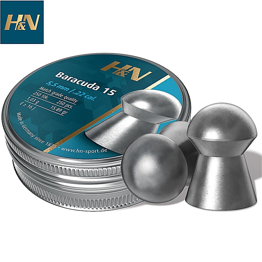 Buy online Air Gun Pellets H&N Sport Baracuda 15 5.52mm (.22