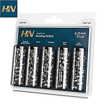 Air Gun Pellets H&N Sport Pack Hunting Performance 6.35mm (.25) 195PCS