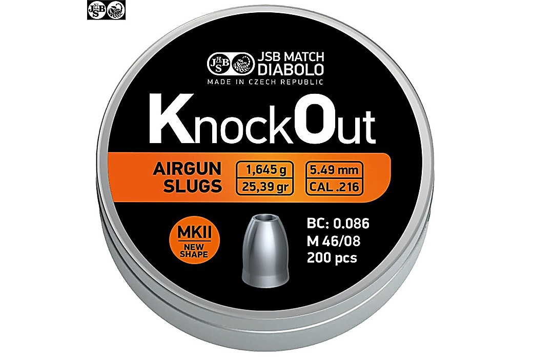 BALINES JSB KNOCK OUT SLUGS 5.50mm MKII (.216) 25.39gr 200PCS