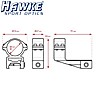 HAWKE MONTAGEM WEAVER 30mm REACHFORWARD 2" 2PCS ALTA