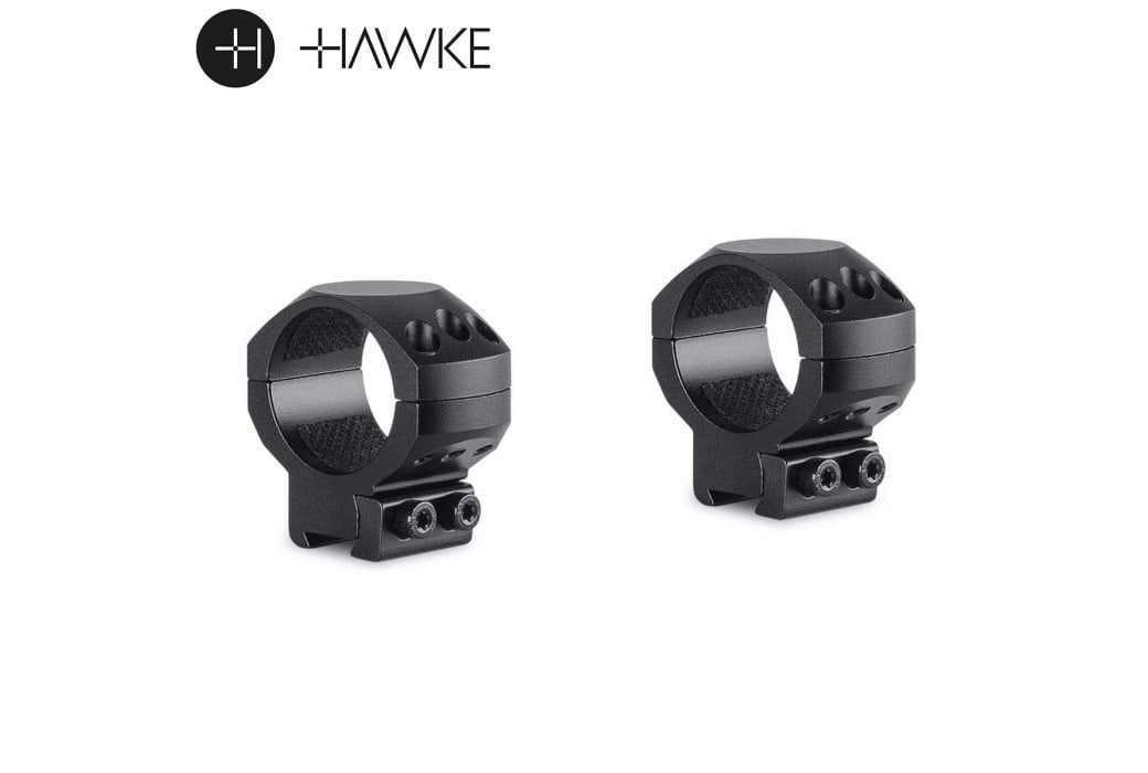 Hawke Precision Steel Ring Mounts 30mm 2PC Dovetail Medium