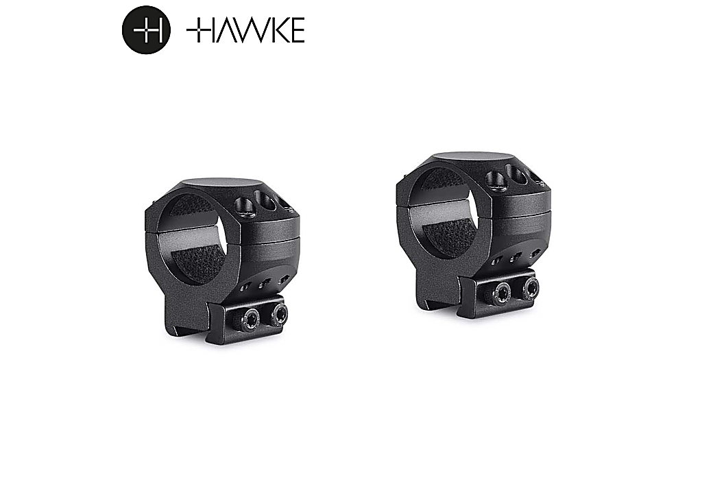 Hawke Precision Steel Ring Mounts 1" 2PC Dovetail Medium