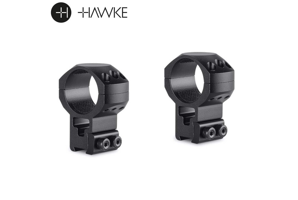 Hawke Precision Steel Ring Mounts 30mm 2PC Dovetail Extra High