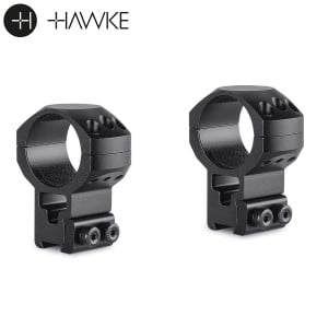 Hawke Tactical Ring Mounts 30mm 2PC 9-11mm (3⁄8”) Dovetail Extra High