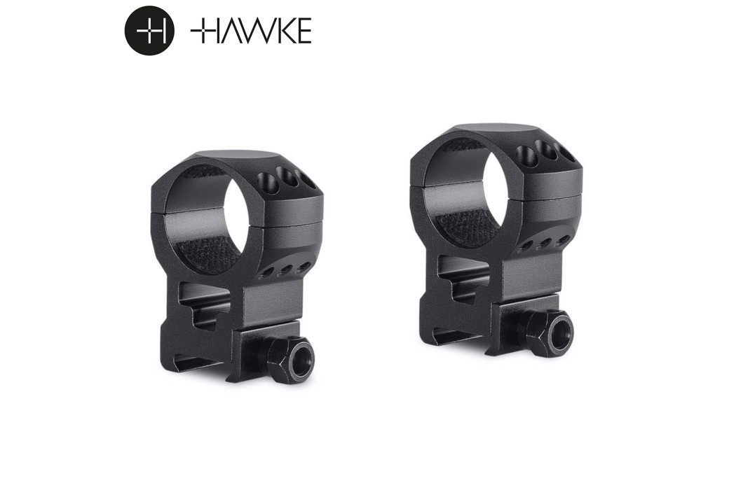 Hawke Precision Steel Ring Mounts 30mm 2PC Weaver Extra High