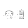 Hawke Precision Steel Ring Mounts 1" 2PC Dovetail Medium