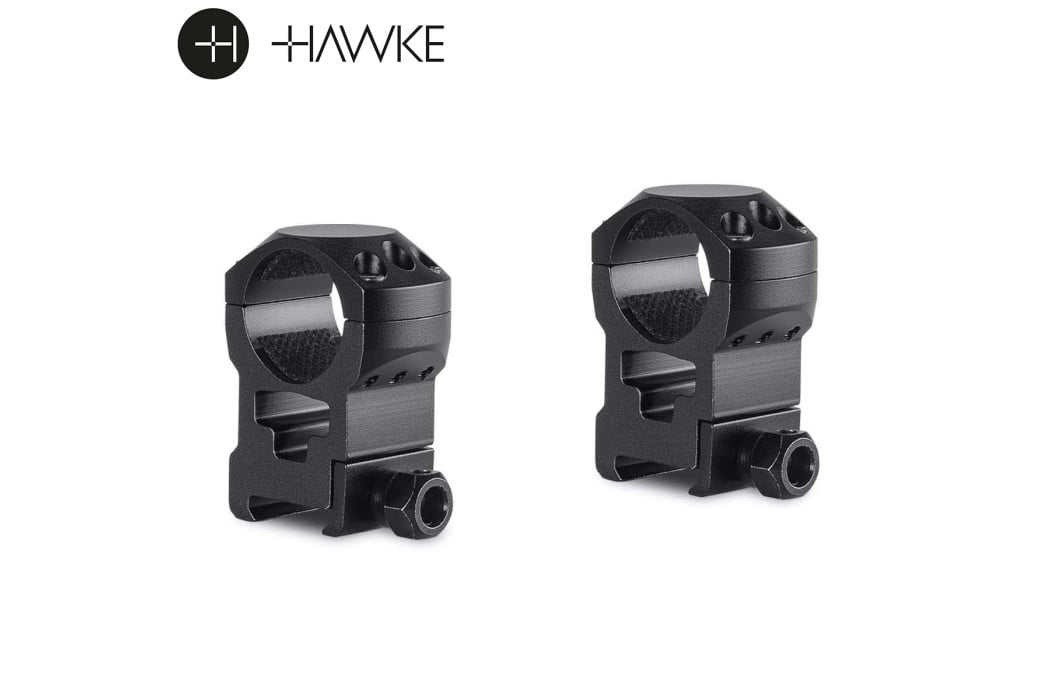 Hawke Tactical Montages Aluminium 1" 2PC Weaver Extra Haute