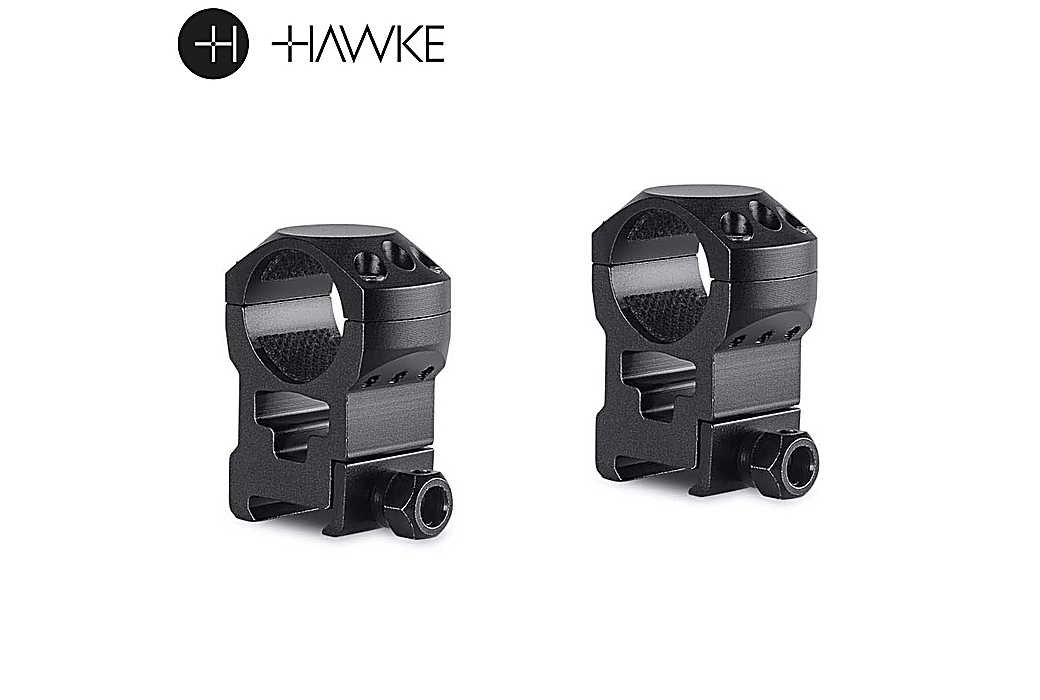 Hawke Tactical Aluminium Ring Mounts 1" 2PC Weaver Extra High