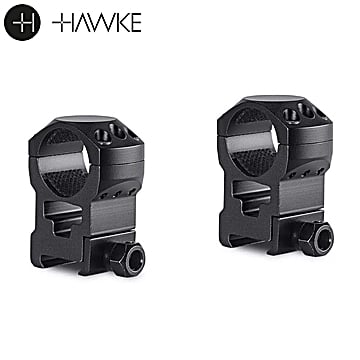 Hawke Tactical Montages Aluminium 1" 2PC Weaver Extra Haute