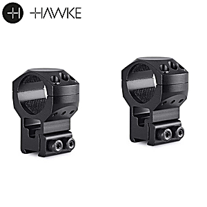 Hawke Tactical Aluminium Ring Mounts 1" 2PC 9-11mm (3⁄8”) Dovetail Extra High