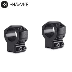 Hawke Tactical Montages Aluminium 1" 2PC 9-11mm (3⁄8”) Dovetail Haute