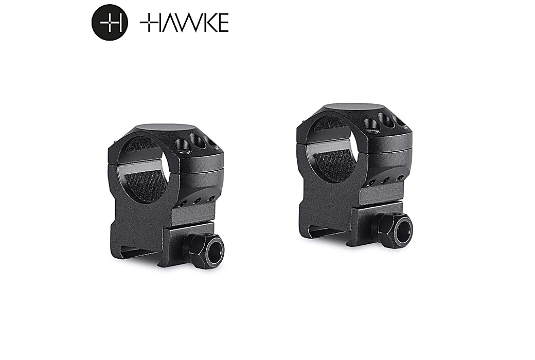 Hawke Tactical Aluminium Ring Mounts 1" 2PC Weaver High