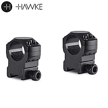 Hawke Tactical Aluminium Ring Mounts 1" 2PC Weaver High