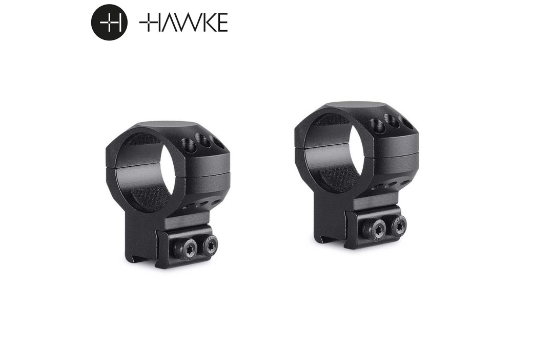 Hawke Tactical Montages Aluminium 30mm 2PC 9-11mm (3⁄8”) Dovetail Haute