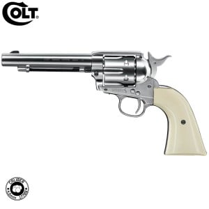 Revólver CO2 Colt SAA .45 - 5.5" Acabamento em Níquel