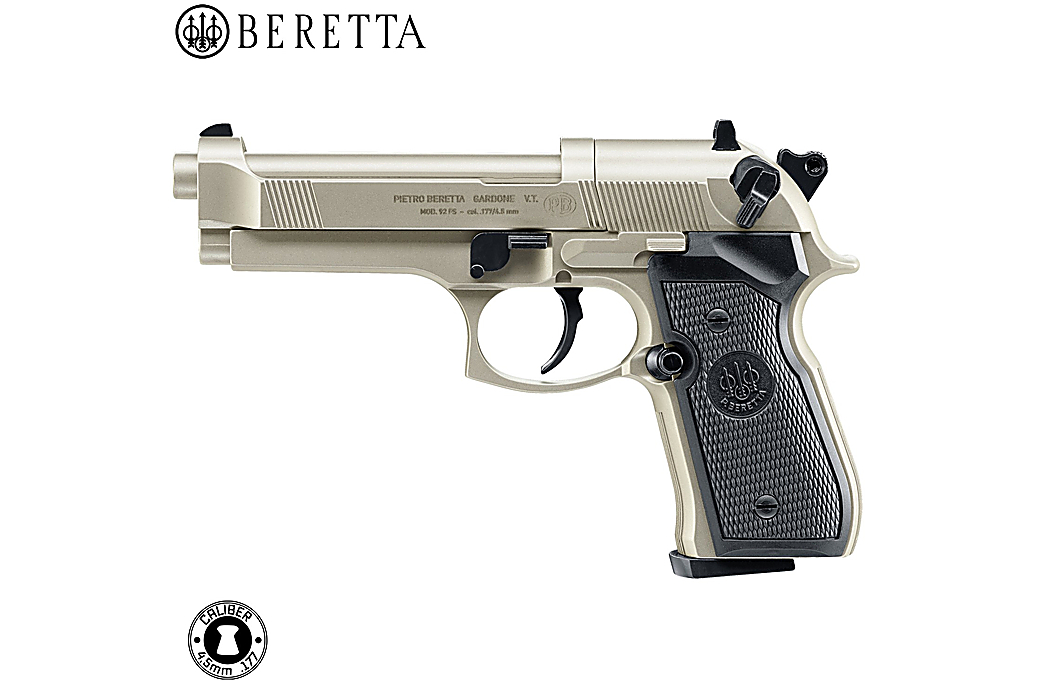 Pistola Balines CO2 Beretta M92 FS Acabado en Níquel