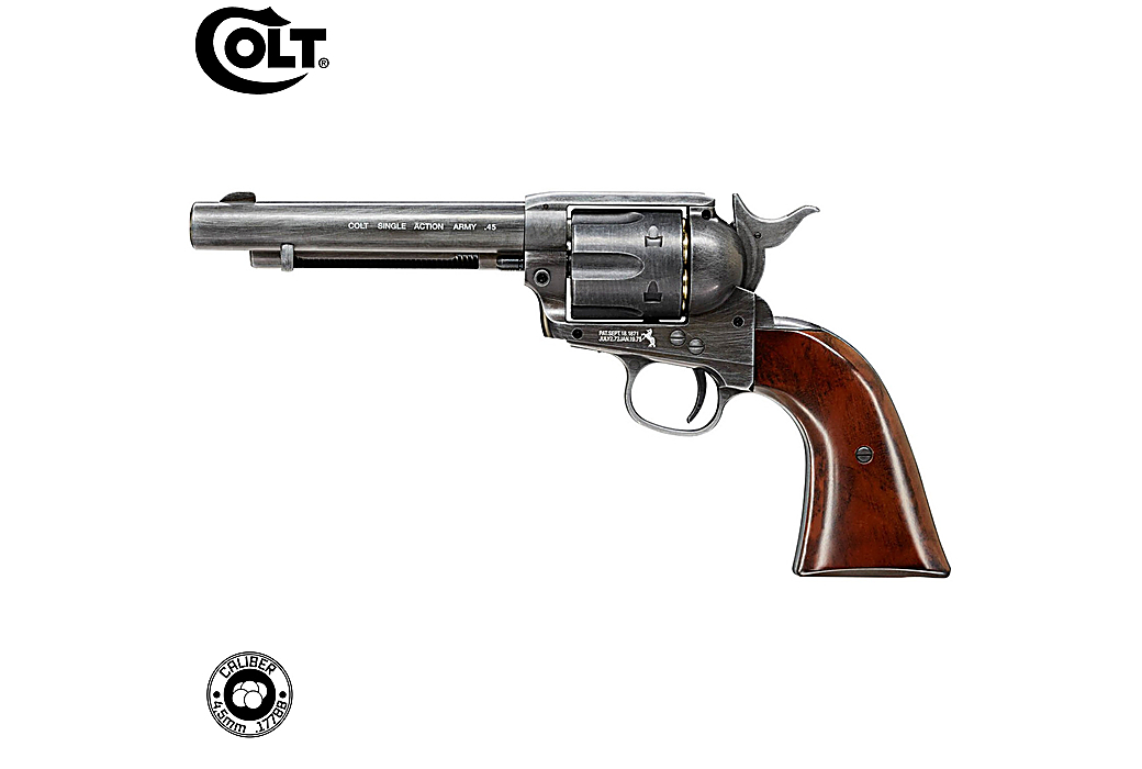 Revólver CO2 Colt SAA .45 - 5.5" Acabado Antiguo