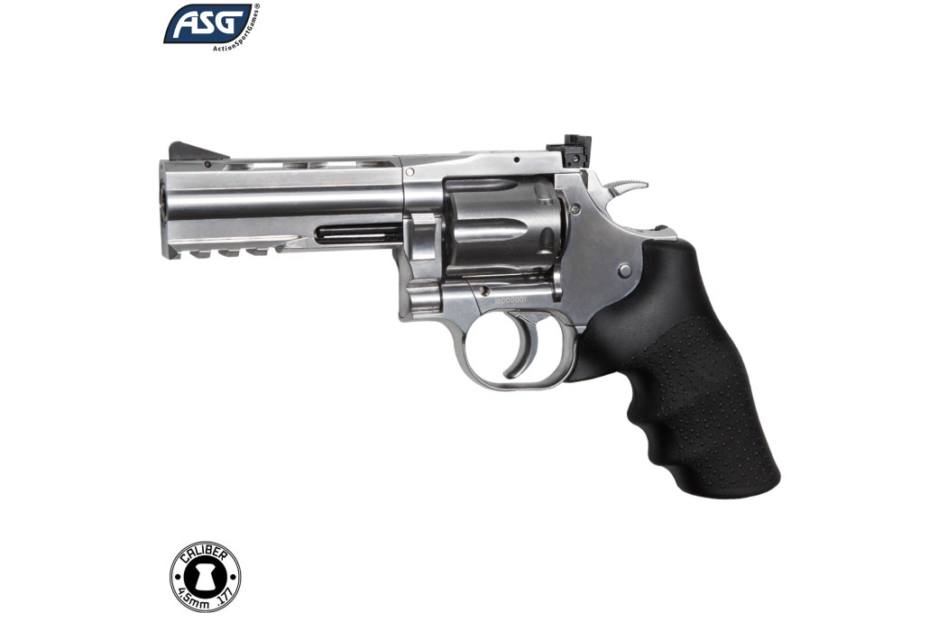 Pistola CO2 ASG Dan Wesson 715 4" pellets Revolver silver