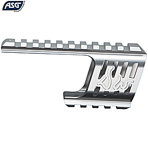 ASG Custom CNC rail mount for DW 715 silver