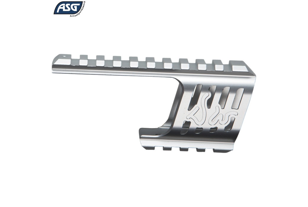 ASG Custom CNC rail mount for DW 715 silver