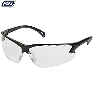 Gafas de protección para tiro ASG con lente amarilla y patillas ajustables