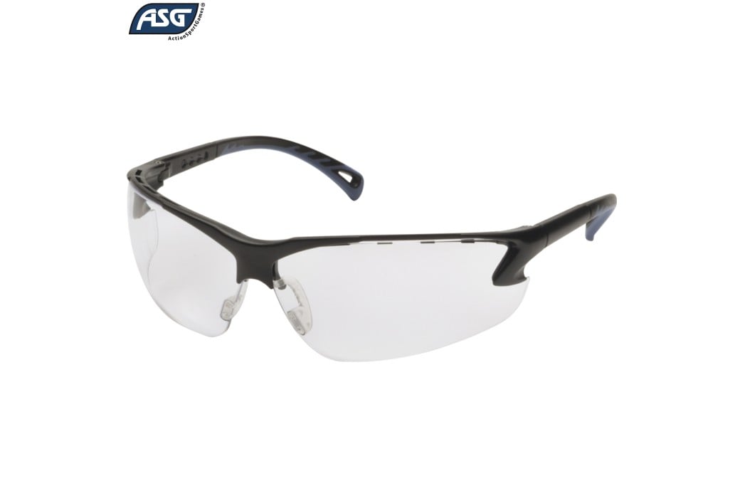 Óculos de proteção para tiro ASG com lentes amarelas e hastes ajustáveis
