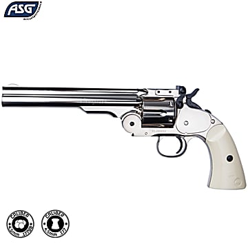 CO2 Air Pistol ASG Schofield 6" - Silver & Ivory Grip