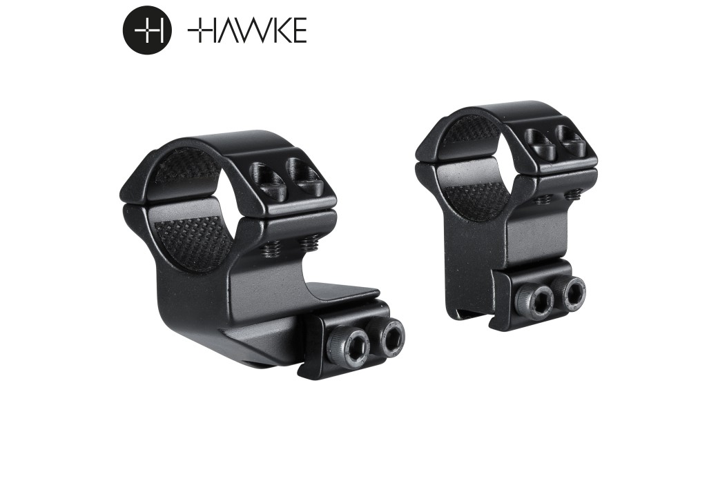 Hawke Tactical Montagens 1" 2PC 9-11mm (3⁄8”) Dovetail Extra Alto