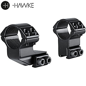 Hawke Tactical Montages 1" 2PC 9-11mm (3⁄8”) Dovetail Extra Haute